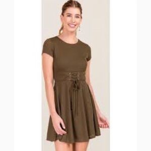 Francesca’s Carah Corset Knit Dress